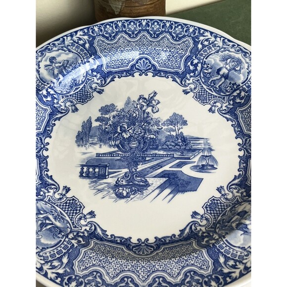 Vintage SPODE England Blue Room Collection  10.5"  Dinner Plate "Seasons" - Picture 10 of 10